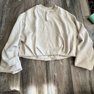 Lululemon Athletica Cream Cropped Sweatshirt